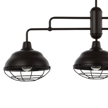 Levi Industrial Farmhouse Iron LED Pendant - JONATHAN Y
